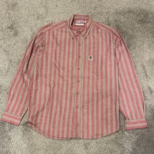 Vintage 90s BRITTANIA Men's Red Striped Shirt